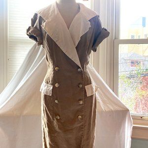 Albert Nipon Vintage Linen Sun Dress